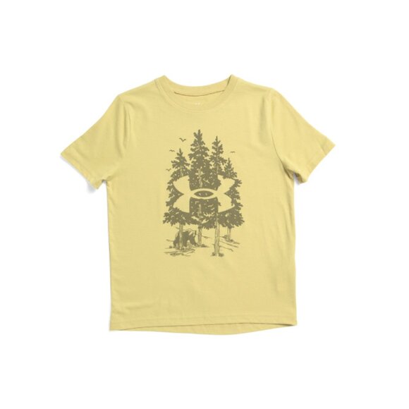 UNDER ARMOUR Yellow Big Boys Tree Bear Tee - Picture 1 of 2